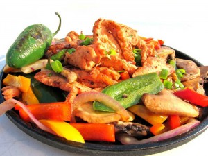 Seasoned Chicken with bell peppers