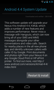 Android 4.4 KitKat Update Started On Nexus 4 In India
