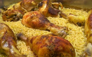 Chicken Cooked in Rice