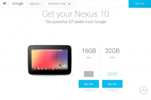 Nexus 10 tablet