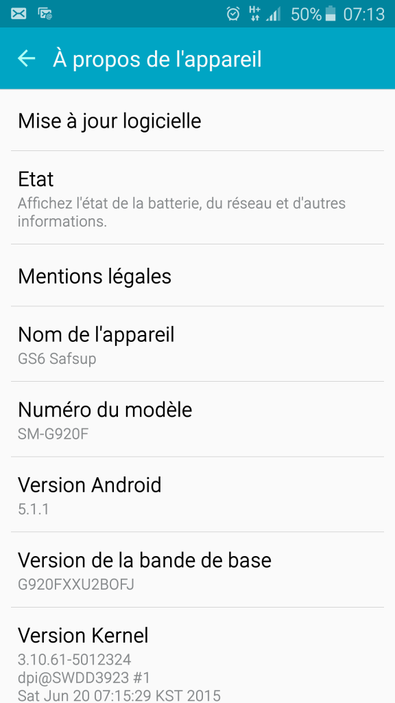 Galaxy S6 Android 5.1.1