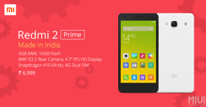 Redmi 2 Prime Made In India