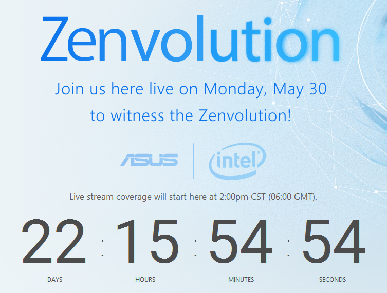 Asus May 30 event Zenvolution