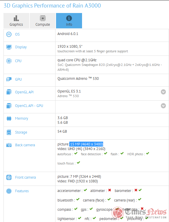 OnePlus 3 GFXBench