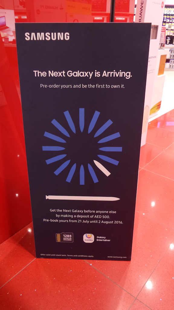 Galaxy Note7 pre-orders in Dubai