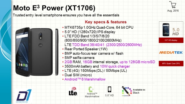 Moto E3 Power XT1706