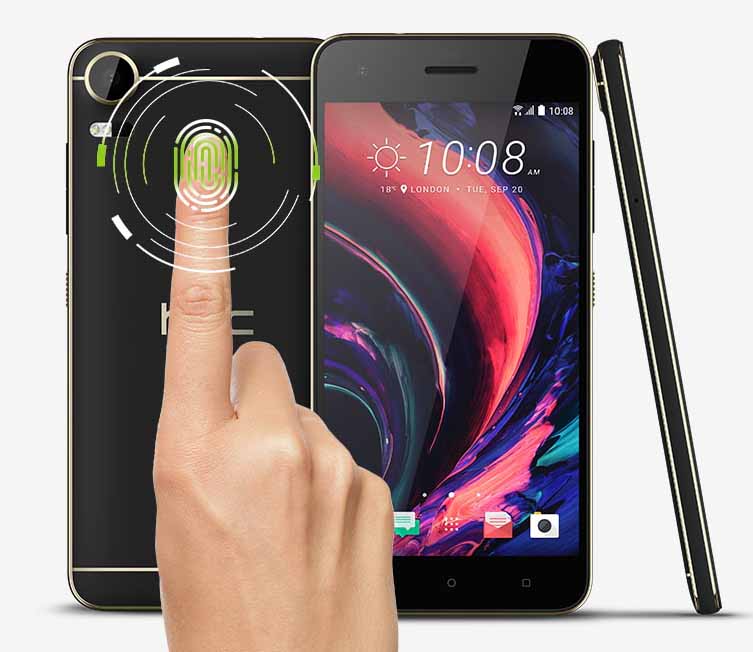 HTC Desire 10 Pro fingerprint scanner