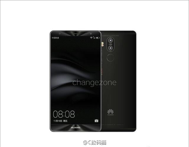 Huawei Mate 9 black leaked render