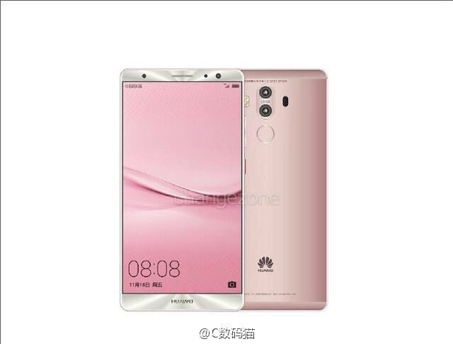 Huawei Mate 9 rosegold leaked render