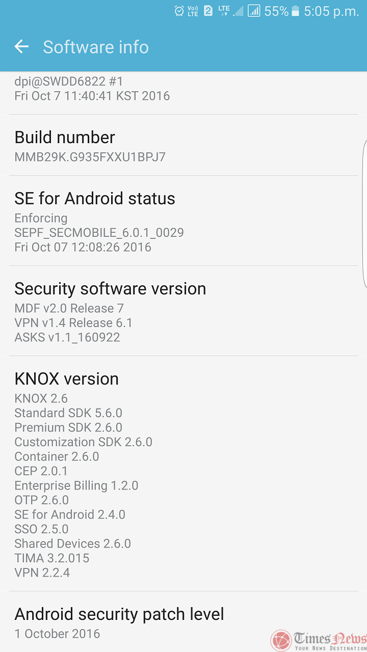Samsung Galaxy S7 Edge October security update India