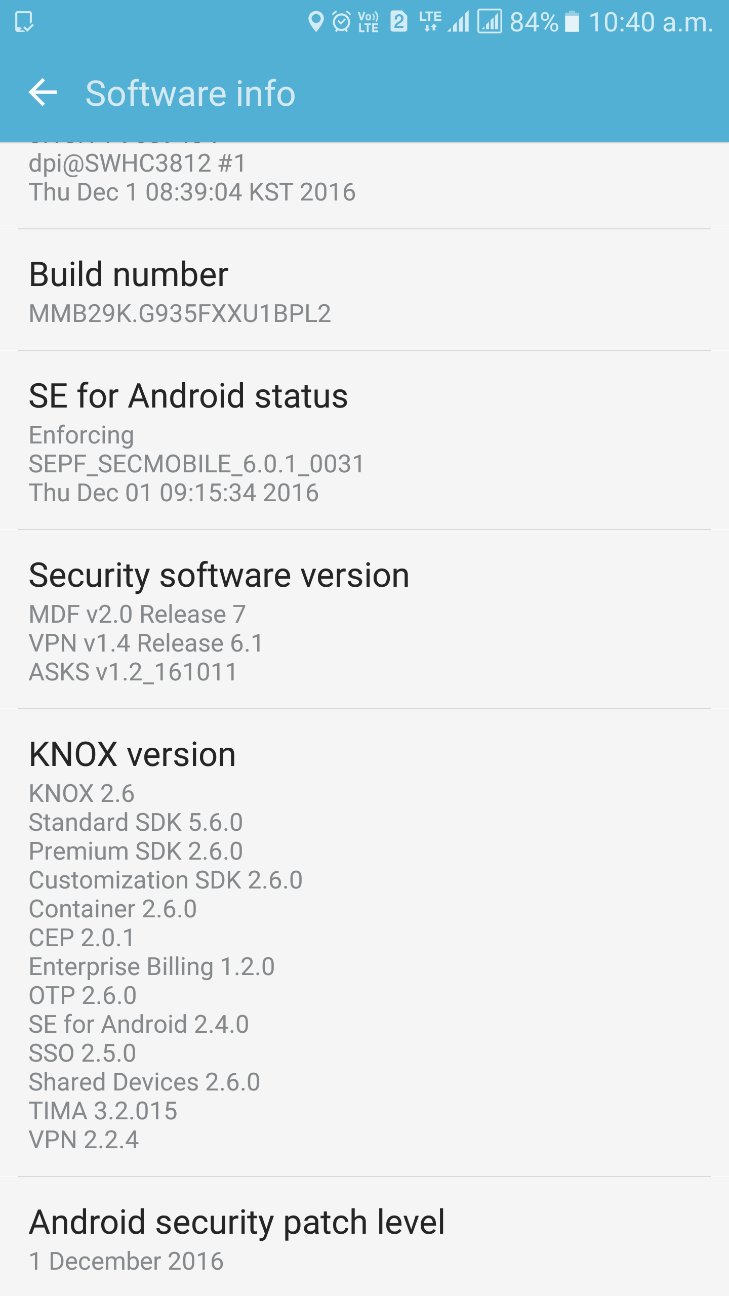 December Security Update Galaxy S7 Edge