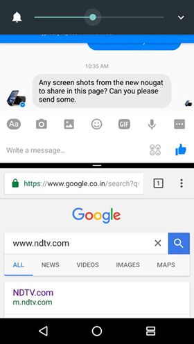 Moto Z Android Nougat split screen feature