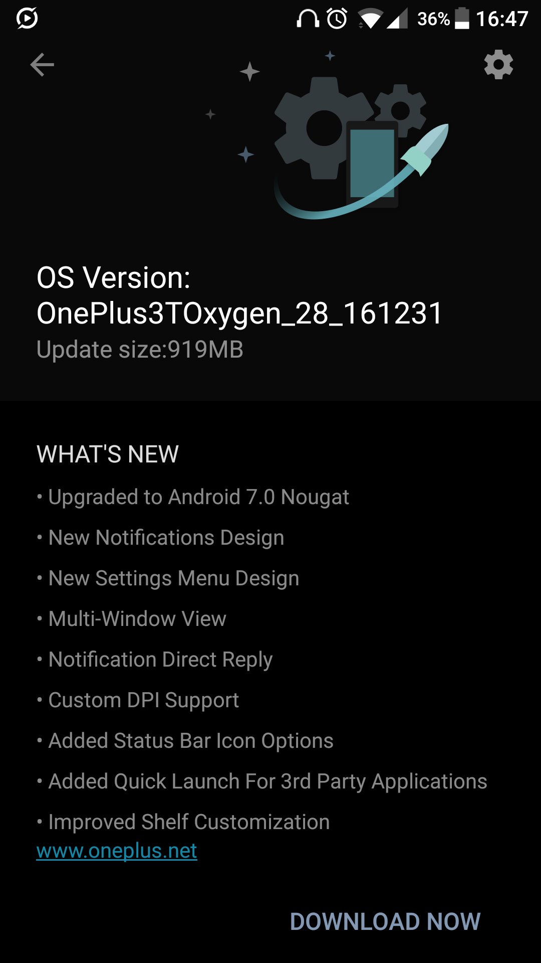 OnePlus 3 and 3T Nougat 7.0 update